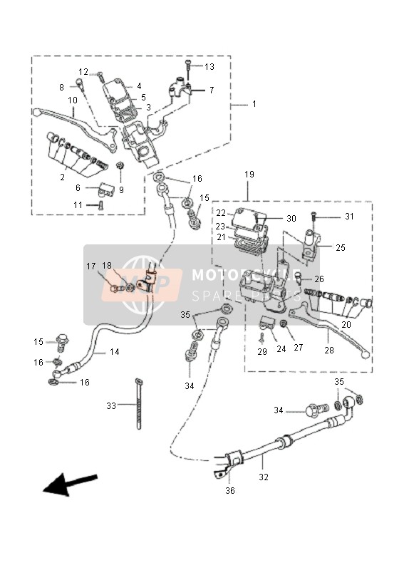 Yamaha VP125 X-CITY 2011 M. Cylinder For Disc Brake for a 2011 Yamaha VP125 X-CITY